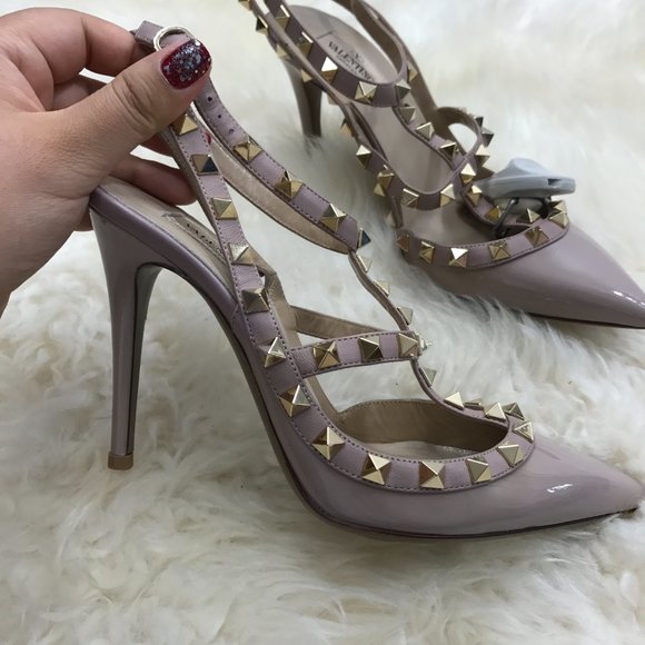 VALENTINO GARAVANI Rockstud leather caged Pumps size 36 oritq - Picture 4 of 6